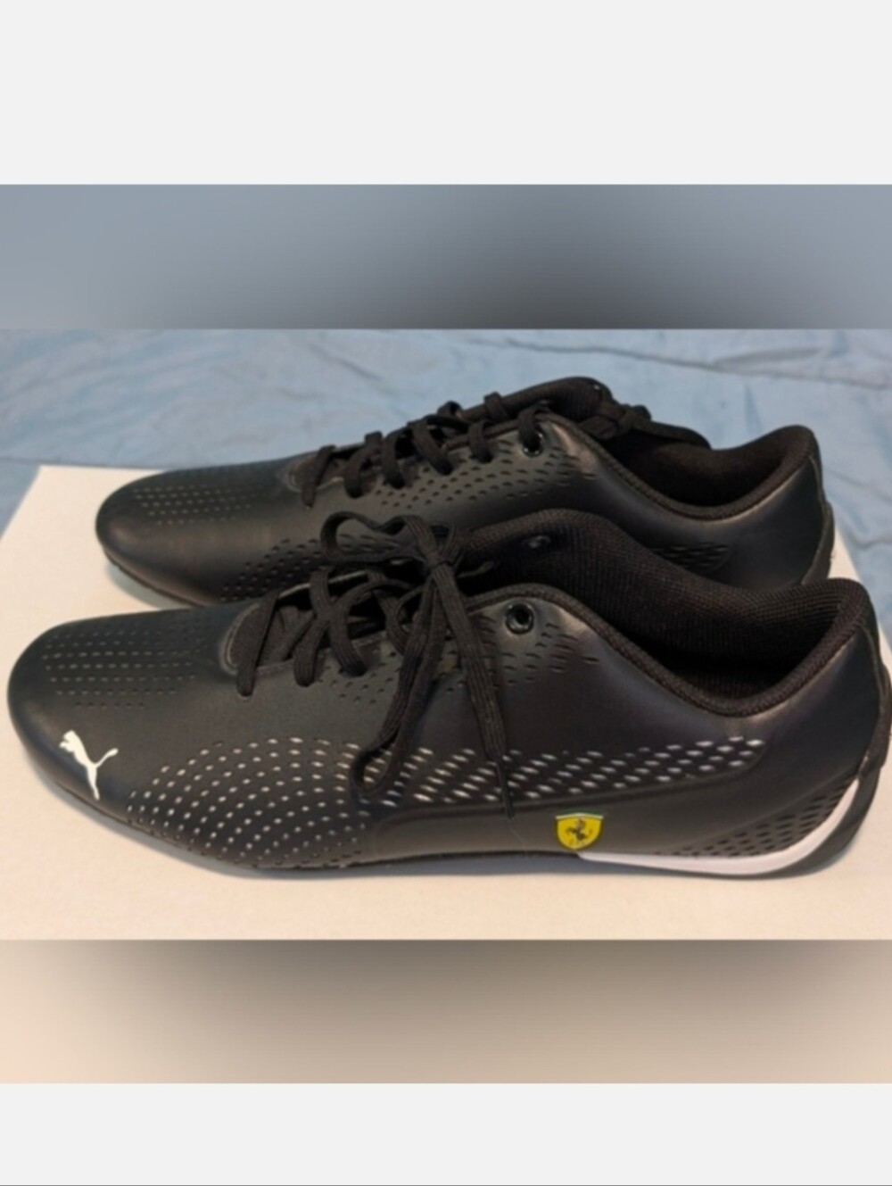Puma and Ferrari Black and White Men's Sneakers